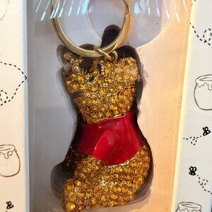 Disney Winnie The Pooh Pave Rhinestone Keychain New In Box (Honeybee on Nose)